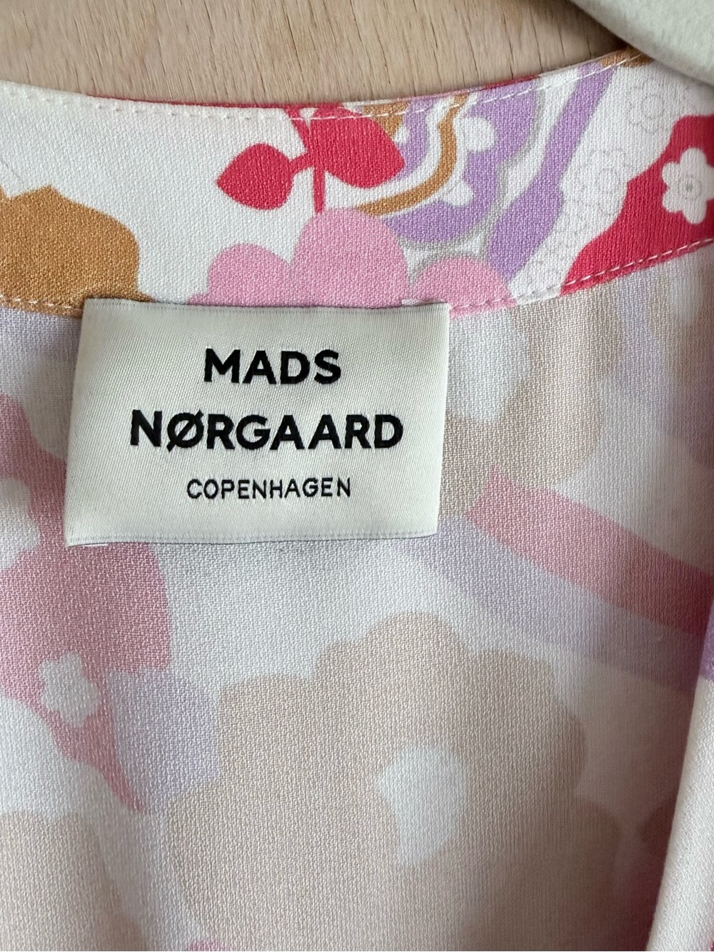 Mads Nørgaard Flower Duralla Wrap Dress Midi Women’s EU 40 Retro Asymmetrical - Picture 2 of 15
